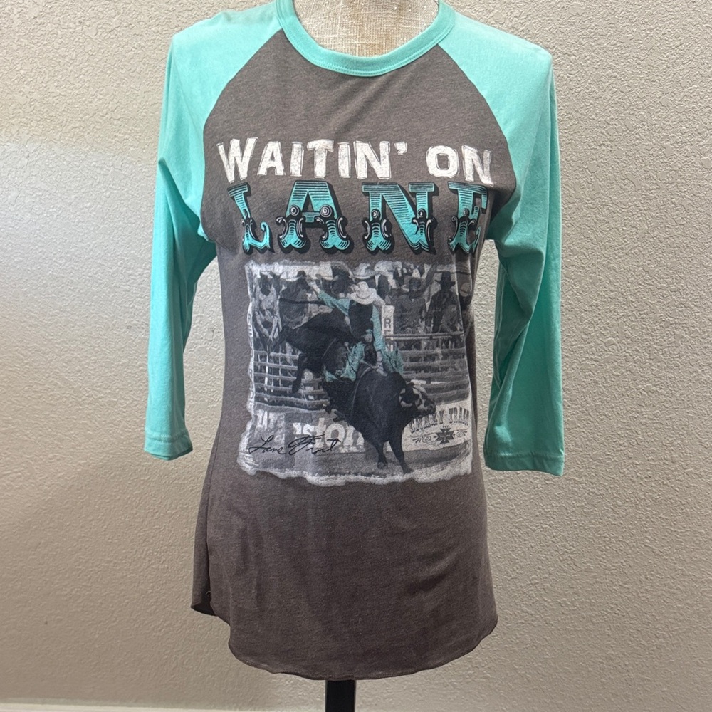 Crazy Train Teal and Gray Graphic Tee